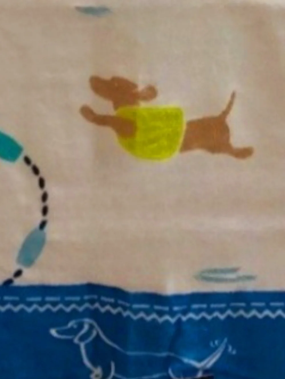 SCOUT Dachshund Dog Doxie Pool BEACH TOWEL Blanket Bath Nautical Seashore New